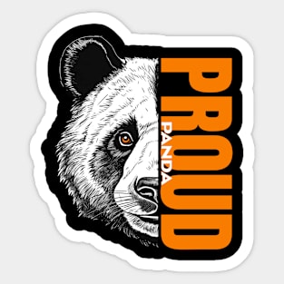 Majestic Proud Panda - Unique Wildlife Inspired Print Sticker